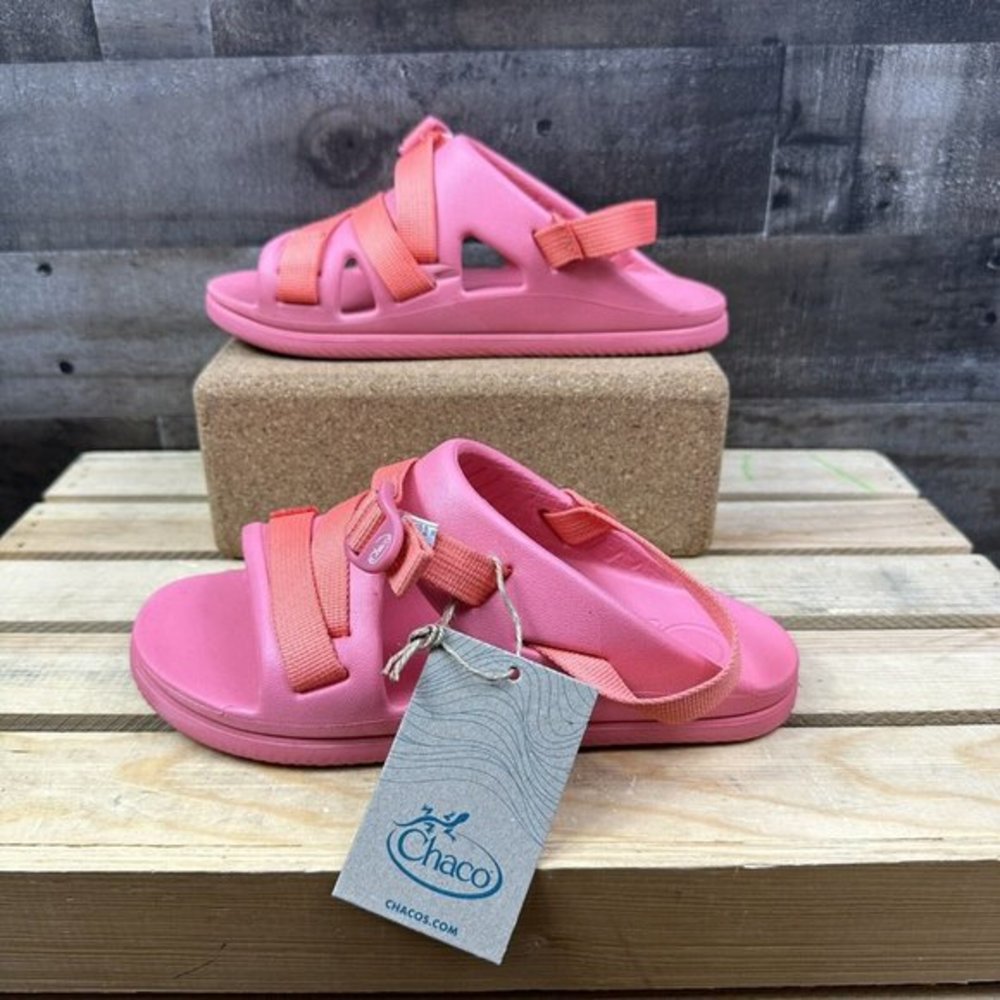 Chaco Kids Chillos Sport Sandal Girls SZ 4 Rose Pink Adjustable Straps Water NEW